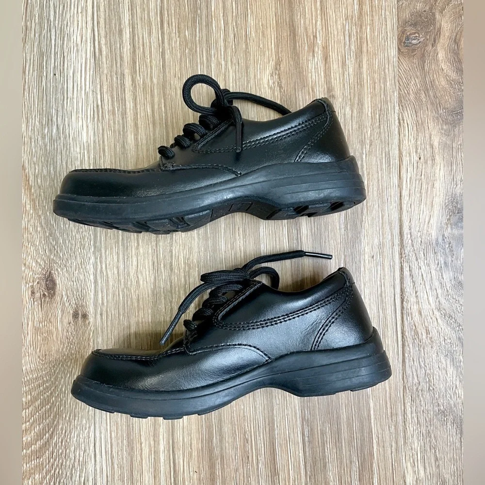 Hush Puppies Ty Lace Up Black Oxford Dress Shoes Toddler Size 9.5